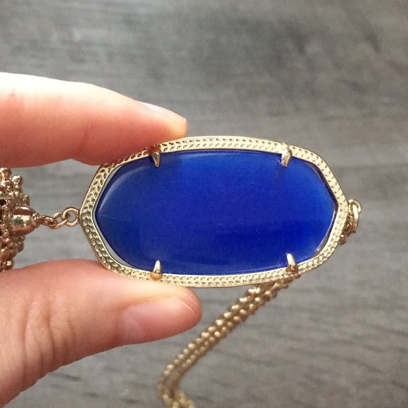 💯Auth KENDRA SCOTT Rayne Cobalt Blue Necklace - Picture 6 of 6